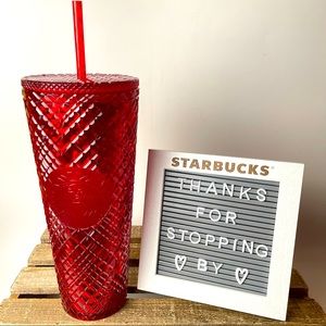 STARBUCKS Jeweled Red Venti Cold Tumbler
